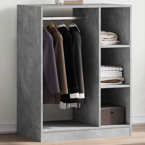  The Living Store Garderobna omara betonsko siva 77x48x102 cm inženirski les - Garderobna Omara, (21441803) Cene