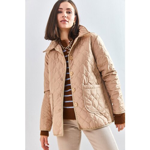 Bianco Lucci Women's Two Pockets Patterned Quilted Coat 2231 Cene