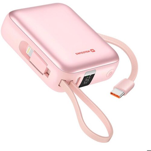 Swissten Power bank SPACE 10000 mAh Pink, (5000529616) Slike