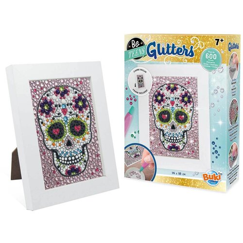 Buki France kreativni set za ustvarjanje fotografije s kristalčki glitters mexican skull Slike