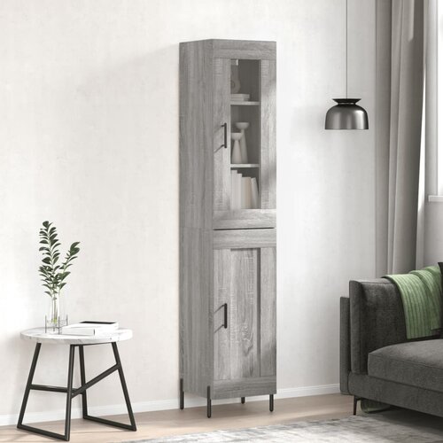  The Living Store Visoka omara siva sonoma 34,5x34x180 cm inženirski les - Visoka Omarica, (21440838) Cene