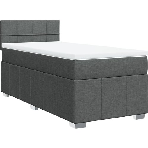 Maison Chic Box spring postelja - Vzmetna postelja z vzmetnico temno siva 90x200 cm blago SL17683, (21894722) Cene