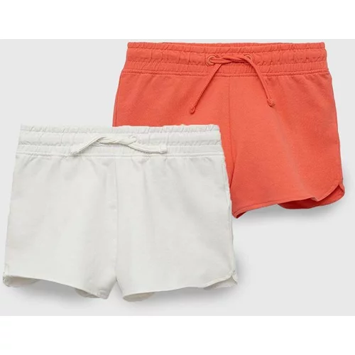Zippy Dječje pamučne kratke hlače 2-pack boja: narančasta, glatki materijal, podesivi struk