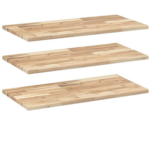 vidaXL Plutajuće police 3 kom 80x40x2 cm Neobrađeno puno drvo akacije - Prirodna 80 x 40 x 2 cm 3 1 Cene