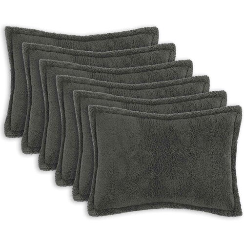  Presvlaka za jastuk 6 pcs HOUTEN Tamnosiva 40 x 60 cm Boucl&amp;eacute; Slike