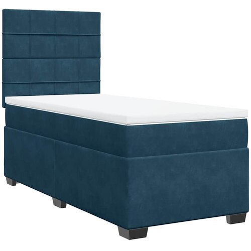 Box spring krevet s madracem plavi 90x200 cm bar&amp;scaron;unasti Slike