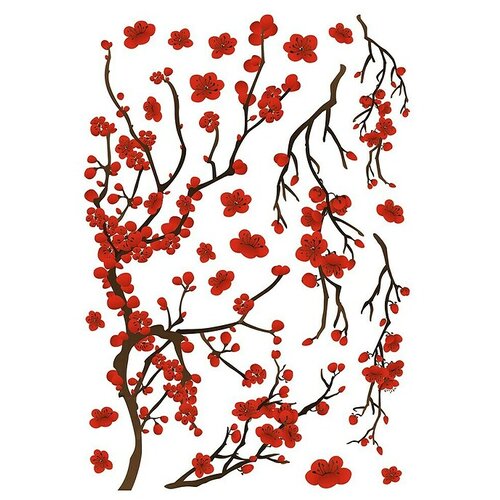  Okrasna nalepka (Samolepilna folija, 67 x 47 cm, Rdeče in rjave barve) Cene