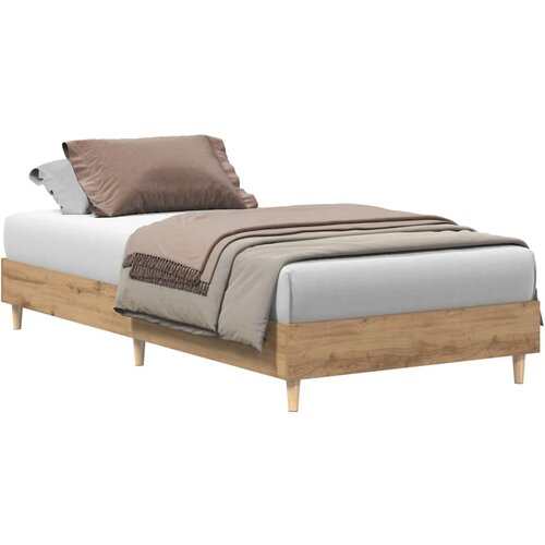 Maison Chic Posteljni okvir - Enojna postelja - Postelja za odrasle brez leži&amp;scaron;ča Artisan hrast 100x200 cm-J6451, (21775512) Slike