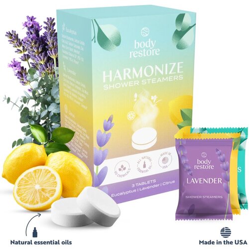 Body Restore Harmonize Shower Steamers tablete za tu&amp;scaron;iranje mix 3 kom Slike