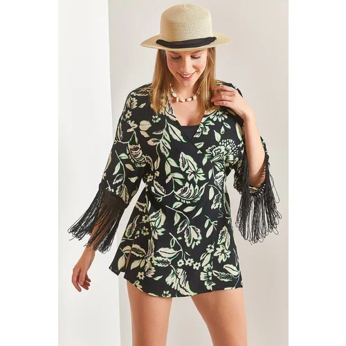 Bianco Lucci Kimono & Caftan - Black - Regular fit