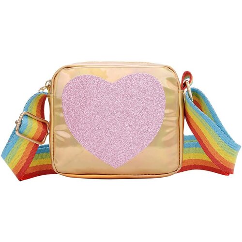 Dardanar Modna dekleta denarnica ble&amp;scaron;čice srce v obliki mavričnega ramenskega traku crossbody torba, (21167000) Slike
