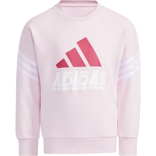 Adidas Graphic Crew Neck Clear Pink Children's Sweatshirt Slike