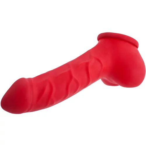 Toylie latex penis sleeve carlos 15cm red
