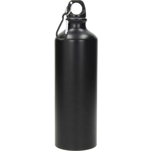  Boca za vodu aluminijska Hook 600ml mat s karabinom crna P60 Slike
