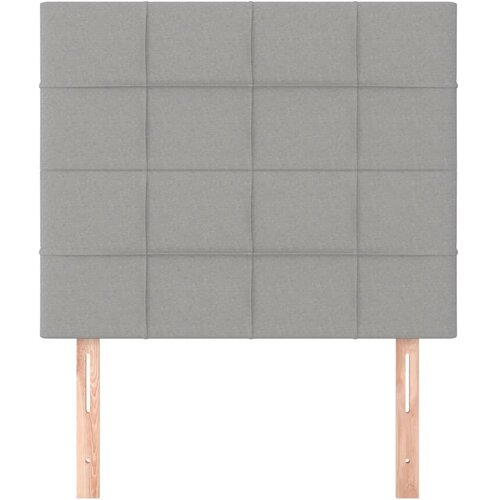  Uzglavlje svijetlosivo 100x5x118/128 cm tkanina Slike