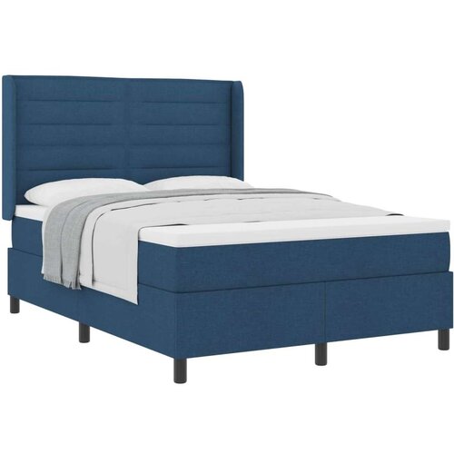 Box spring krevet s madracem Plava 140 x 190 cm tkanina Slike