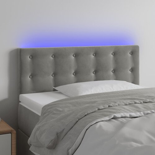  LED uzglavlje svjetlosivo 80 x 5 x 78/88 cm bar&scaron;unasto Cijene