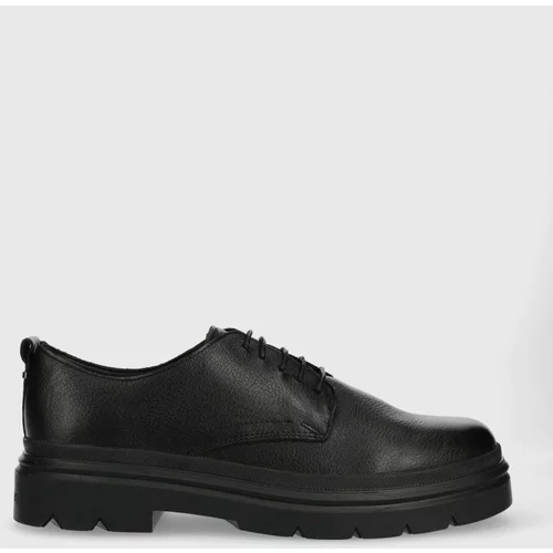 Calvin Klein Kožne cipele Lace Up Derby za muškarce, boja: crna