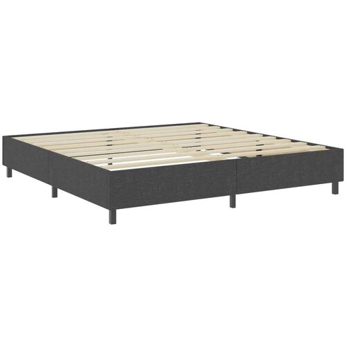 Box spring okvir za krevet od tkanine sivi 200 x 200 cm Slike