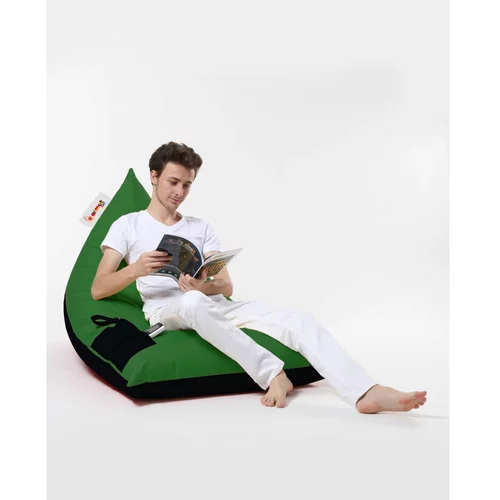 Atelier Del Sofa Pyramid Large Double Color Bed Pouf - Green vrtna sedežna vreča, (21109020)
