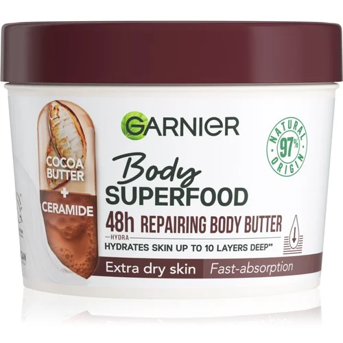 Garnier Body SuperFood hranjivi maslac za tijelo s kakaom 380 ml Garnier Body SuperFood hranjivi maslac za tijelo s kakaom 380 ml