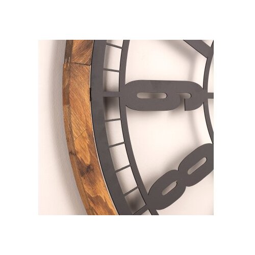 WALLXPERT dekorativni metalni zidni sat bruno black 1 Slike