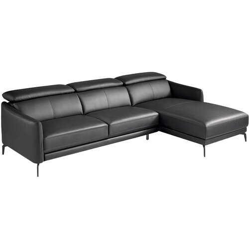 Angel Cerd&amp;aacute; Kavč iz črnega govejega usnja chaise longue, (20571341) Slike