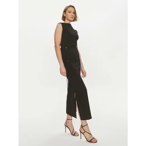 Calvin Klein Poletna obleka Crinkled K20K206545 Črna Regular Fit