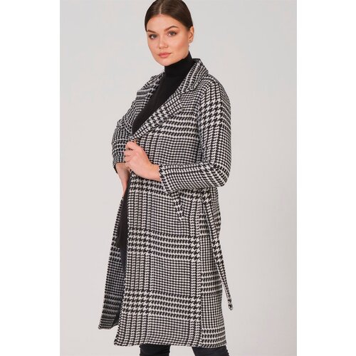 Dewberry Z6720 LADY COAT-WHITE-BLACK Cene