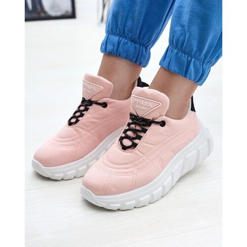 Resti Light pink women's fabric sports shoes Riotay- Footwear Cene