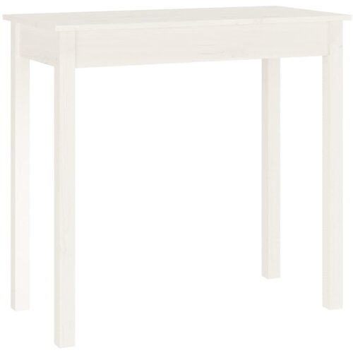 Maison Chic konzolna miza - miza ob steni bela 80x40x75 cm trdna borovina, (21786449) Cene