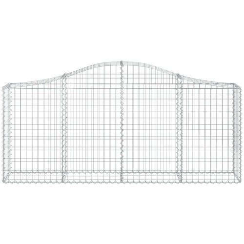  Lučne gabionske ko&amp;scaron;are 10 kom 200x30x80/100cm pocinčano željezo Slike
