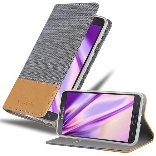 Cadorabo Ohi&scaron;je, združljiv s Samsungom v svetlo sivo rjavi barvi - za&scaron;čitni pokrov z magnetnim zapiranjem, stoječo funkcijo in režo za kartico, (20567089) Cene