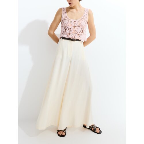 Reserved Palazzo hlače s visokim udjelom modalnih vlakana - krem Cijene