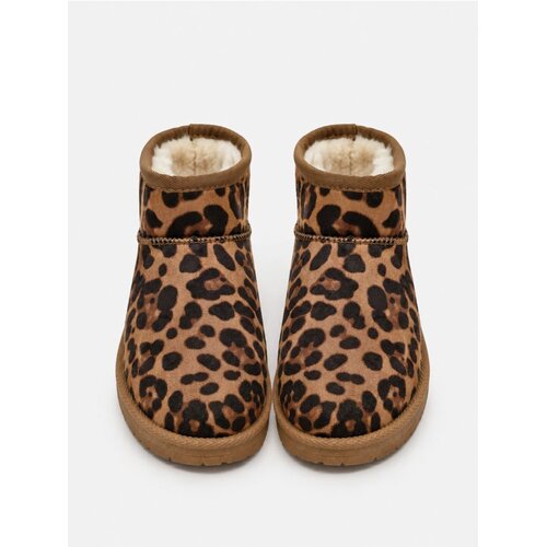 Sinsay Čizme za snijeg od imitacije bru&scaron;ene kože s leopard uzorkom Cijene