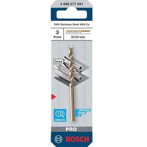 Bosch Svrdlo za metal PRO stainless steel HSS-CO, 3 x 33 x 61 mm Cijene