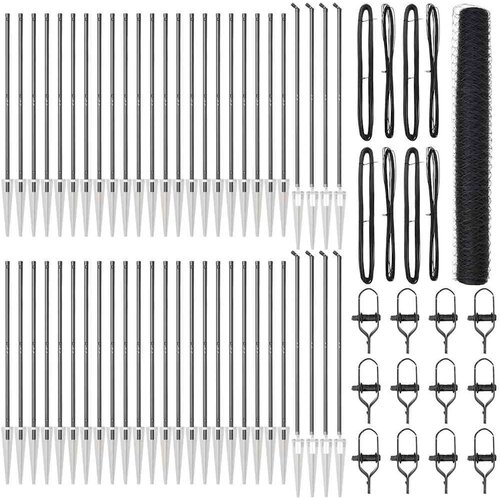  Stup za ogradu Siva 100 x 1 4 m (36 mm mreža) Čelik i PVC Slike