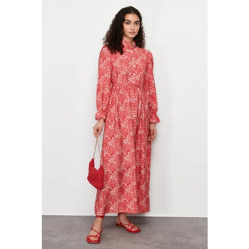 Trendyol Red Floral Woven Dress