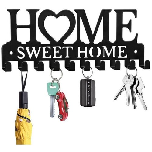 INF Elegantno držalo za ključe HOME za stensko montažo Black, (21748787) Cene