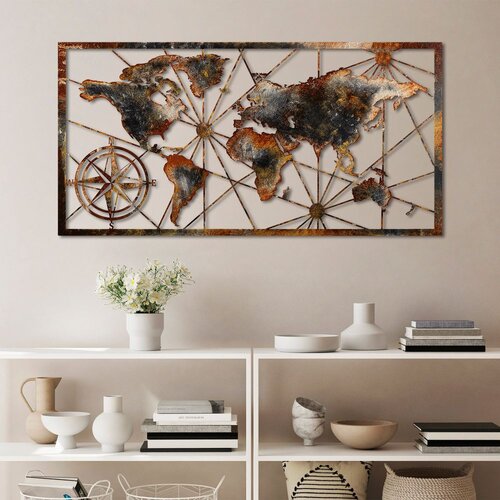  Zidna dekoracija Mapa svijeta 3, 120x60cm Cene