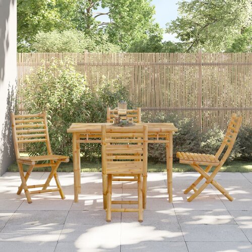VidaXL Sklopive vrtne stolice 4 kom 43 x 54 x 88 cm od bambusa Slike