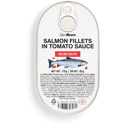 GymBeam Fileti lososa u umaku od rajčice Cijene