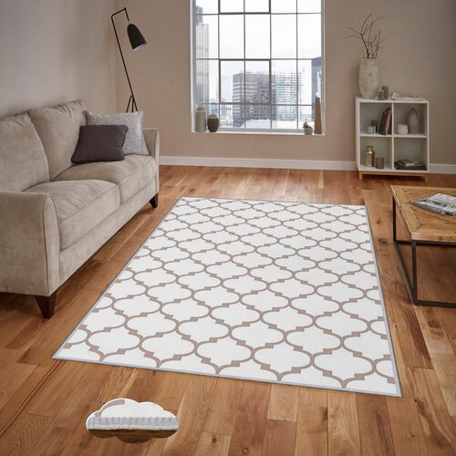  WOOKECE304 WhiteBeige Carpet (160 x 230) Slike