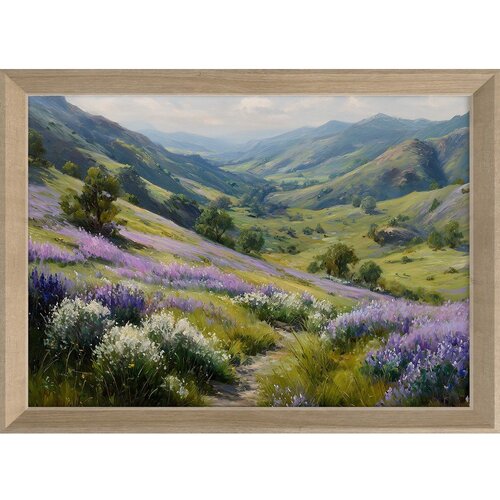 Styler Tiskana slika z okvirjem 75x56 cm Violet Hills &ndash; Cene
