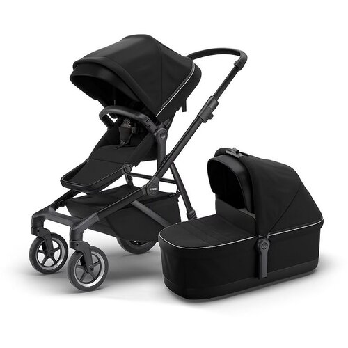 Thule Sleek crni okvir crna dječja kolica Slike
