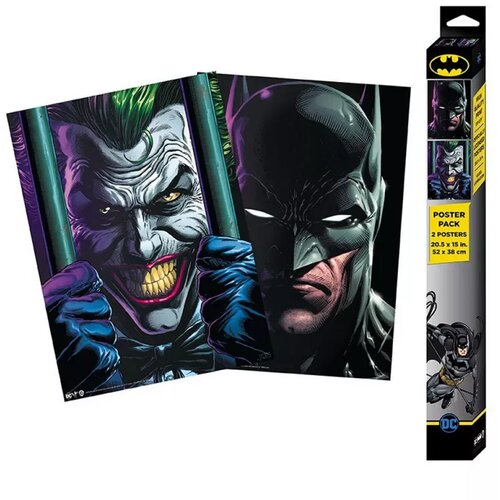 Abystyle dc comics - set 2 posters chibi - batman & joker (52x38) Slike