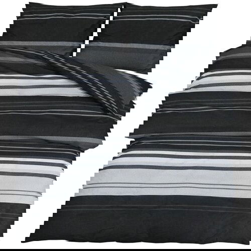 Maison Chic Komplet posteljnine - Posteljnina črna in bela 260x220 cm bombaž, (21786873) Slike