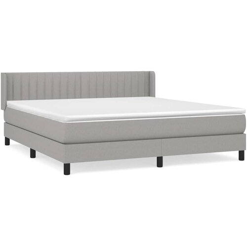 Maison Chic Box spring postelja - Vzmetna postelja z vzmetnico svetlo siva 160x200 cm žamet SL7506, (21905138) Cene