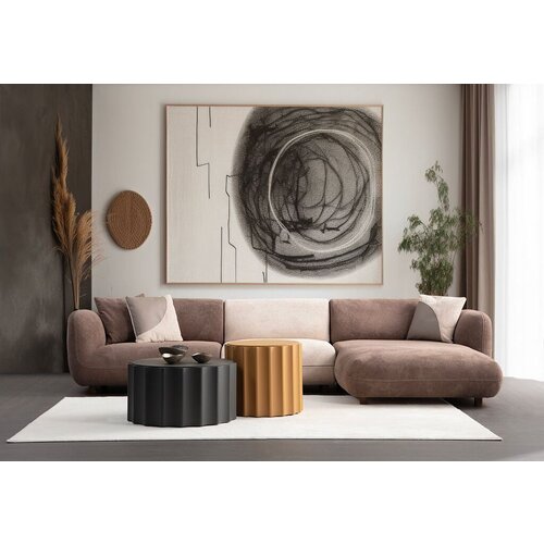 Atelier Del Sofa ugaona garnitura pavia, 345x170x90 cm, krem-braon Cene