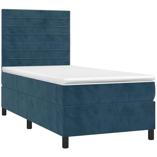 Box spring krevet s madracem tamnoplavi 100x200 cm bar&amp;scaron;unasti Slike
